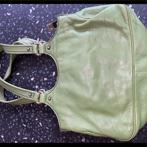 March Jacobs Green Leather Tote with Pockets - Picture 6 of 8